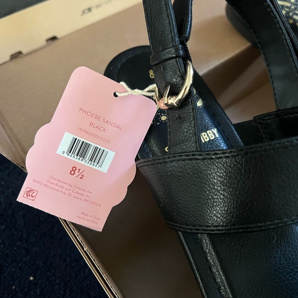 New with tags NWT Sam & Libby sandals black gold 8.5 - Picture 3 of 3